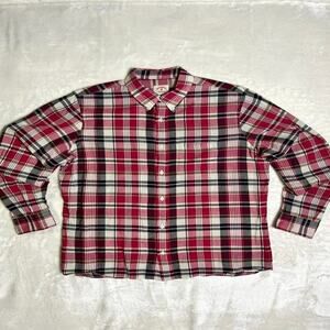 Brooks Brothers Red Fleece Button Up Men's XL Linen Cotton Oxford Classic Preppy